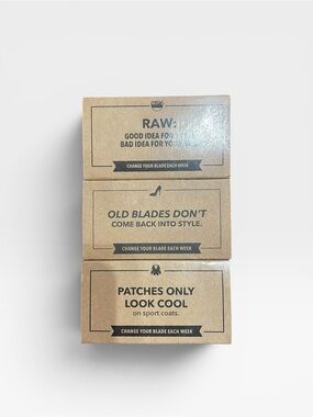 RAW Single Edge Razor Blades - Kraft Cardboard Pack (Brown)
